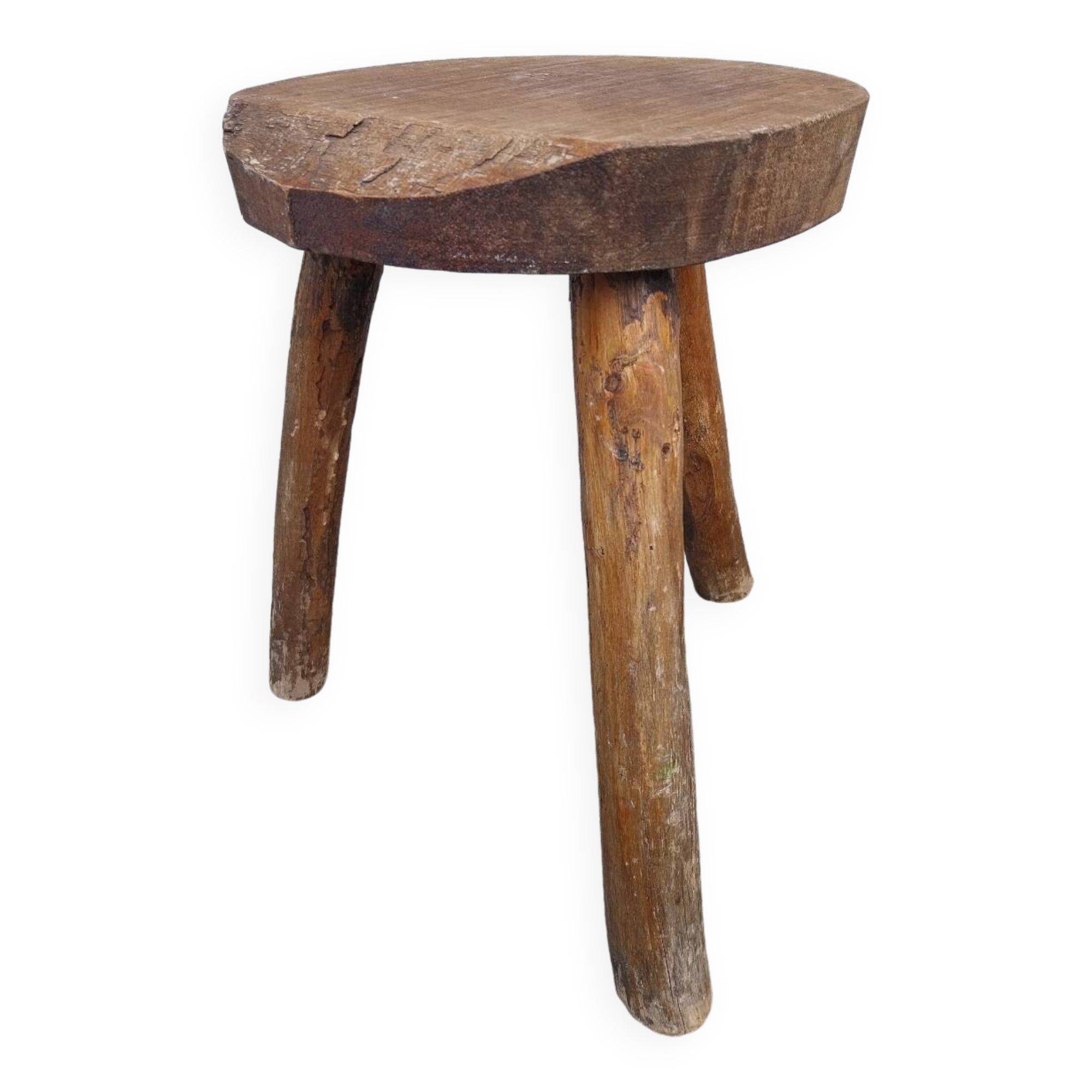 Wooden farm stool