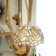 Suspension nacre de Capiz et laiton vintage