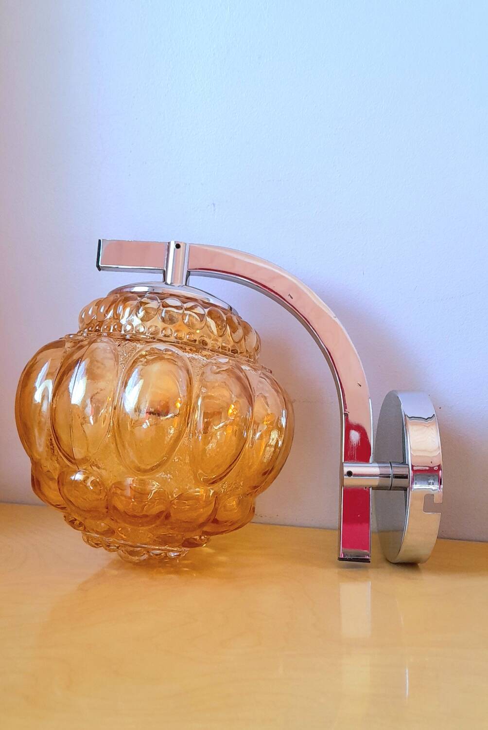 Pair of 70s ball wall lights