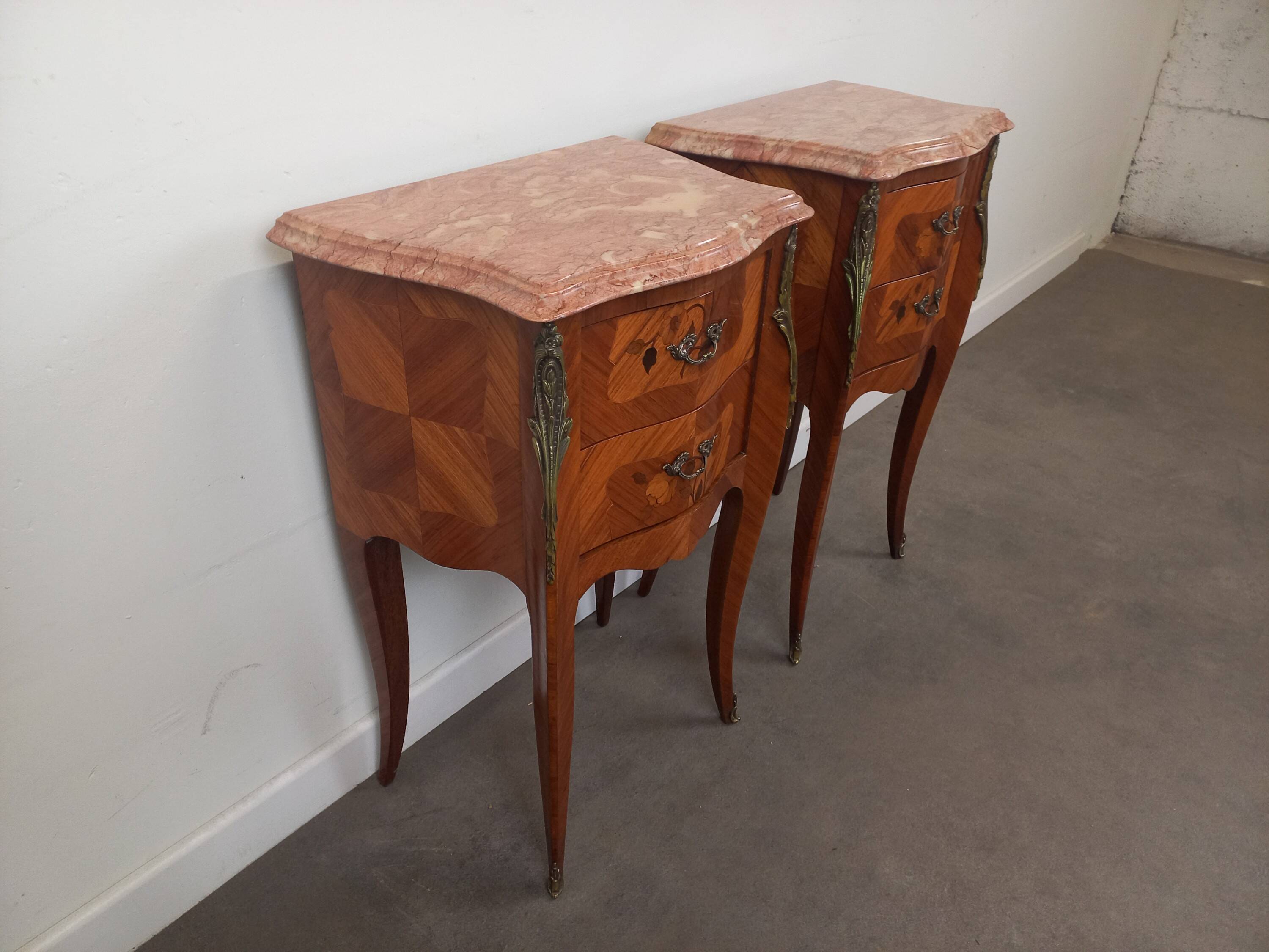 Pair of Louis XV style bedside tables