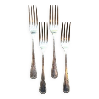 4 silver-plated forks