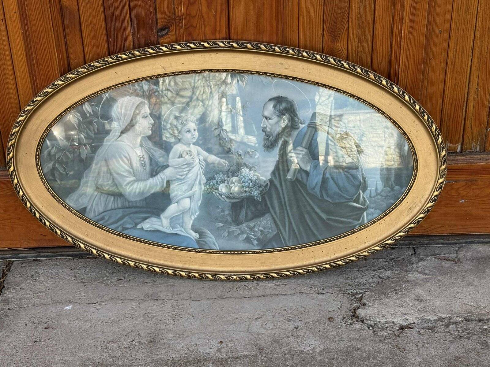 Art Nouveau artist, Holy Family, print, framed