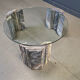 Vintage Italian marble and glass coffee table, 1970s