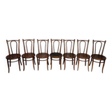 7 piroengraved bistro chairs from the beginning of the 20th century Fischel Baumann Luterma