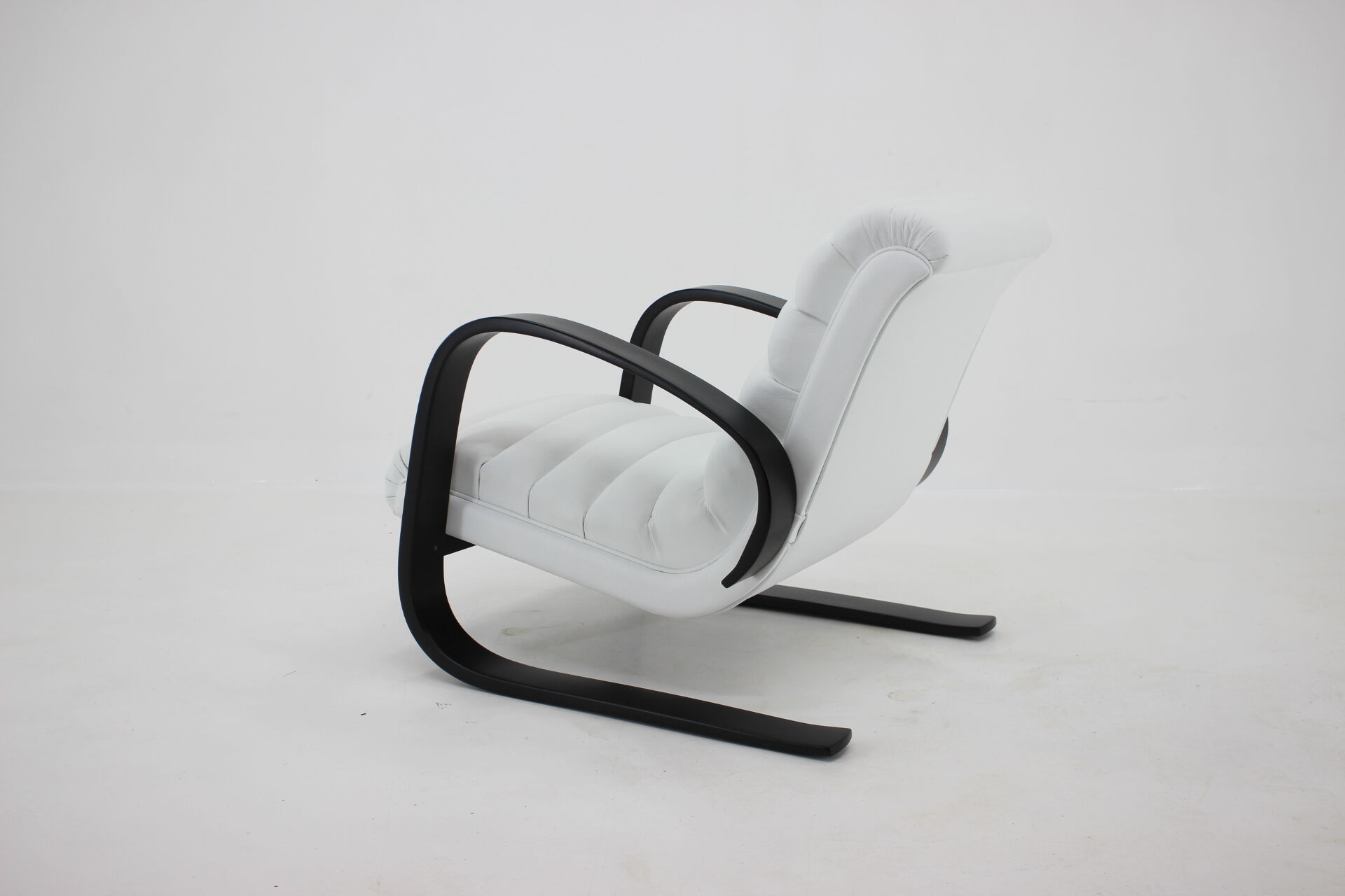 1930s Miroslav Navratil Lounge Chair in White Leather