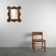 Baroque solid oak carved Wall Mirror, Belgium ca 1900