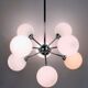 Vintage opaline sputnik chandelier, 1960s
