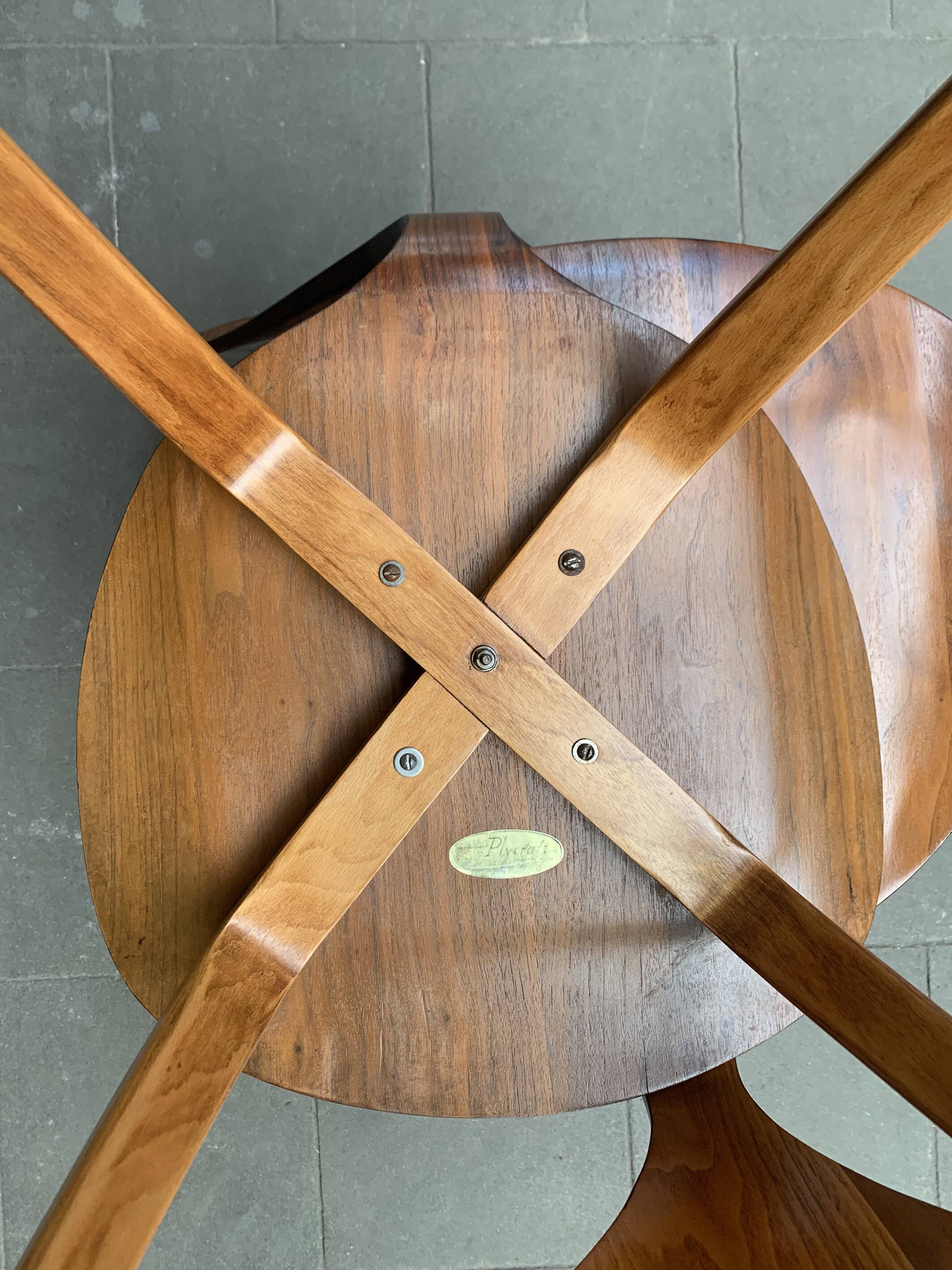 Set of 4 Norman Cherner chairs for Plycraft USA in teak, 1960s