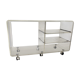 Hifi or tv furniture in plexiglass with wheels - design 1970 space-age