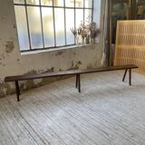 Solid oak farm bench 3m