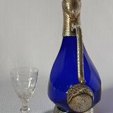 Vintage glass and silver-plated zoomorphic carafe