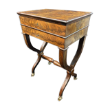 Louis-Philippe period mahogany writing desk with candlestick, 19th century