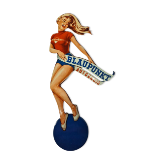 Advertising lacquer pinup blaupunkt car radio