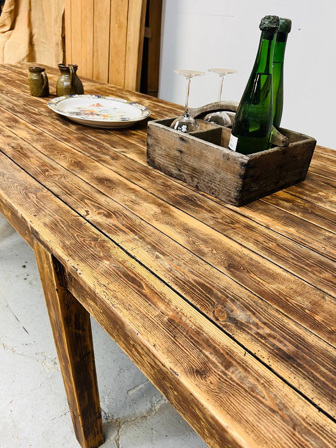Old very large convent table