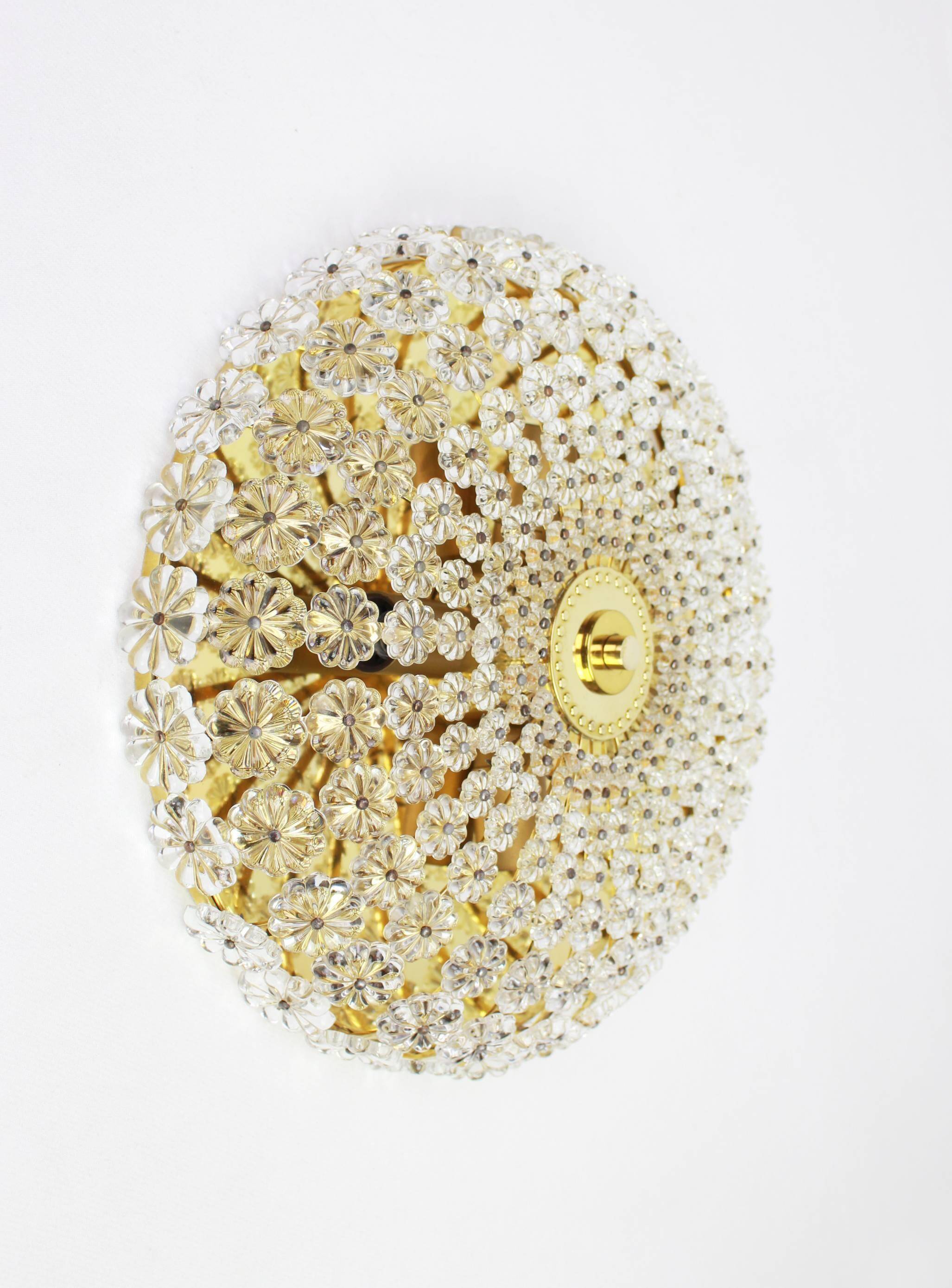 Superb wall lamp flower by Emil Stejnar, Austria, 1960s.
