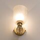 Pair of Murano Pulegoso Glass and Brass Wall Sconces, Italy