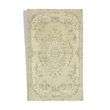 Hand-knotted wool turkish beige rug 183 cm x 295 cm