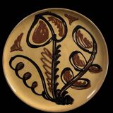 Large decorative abstract terracotta plate