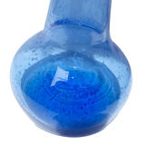 Large blue blown glass vase