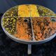 Roche Bobois coffee table design 1960-1970 ceramic top on metal.