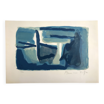 Bram van velde, mp 127, 1973. lithographie originale signée au crayon