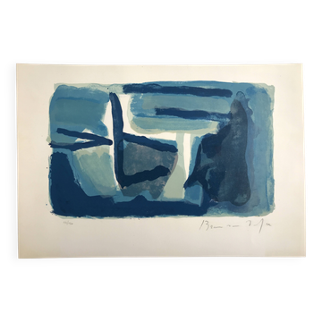 Bram van velde, mp 127, 1973. original lithograph signed in pencil