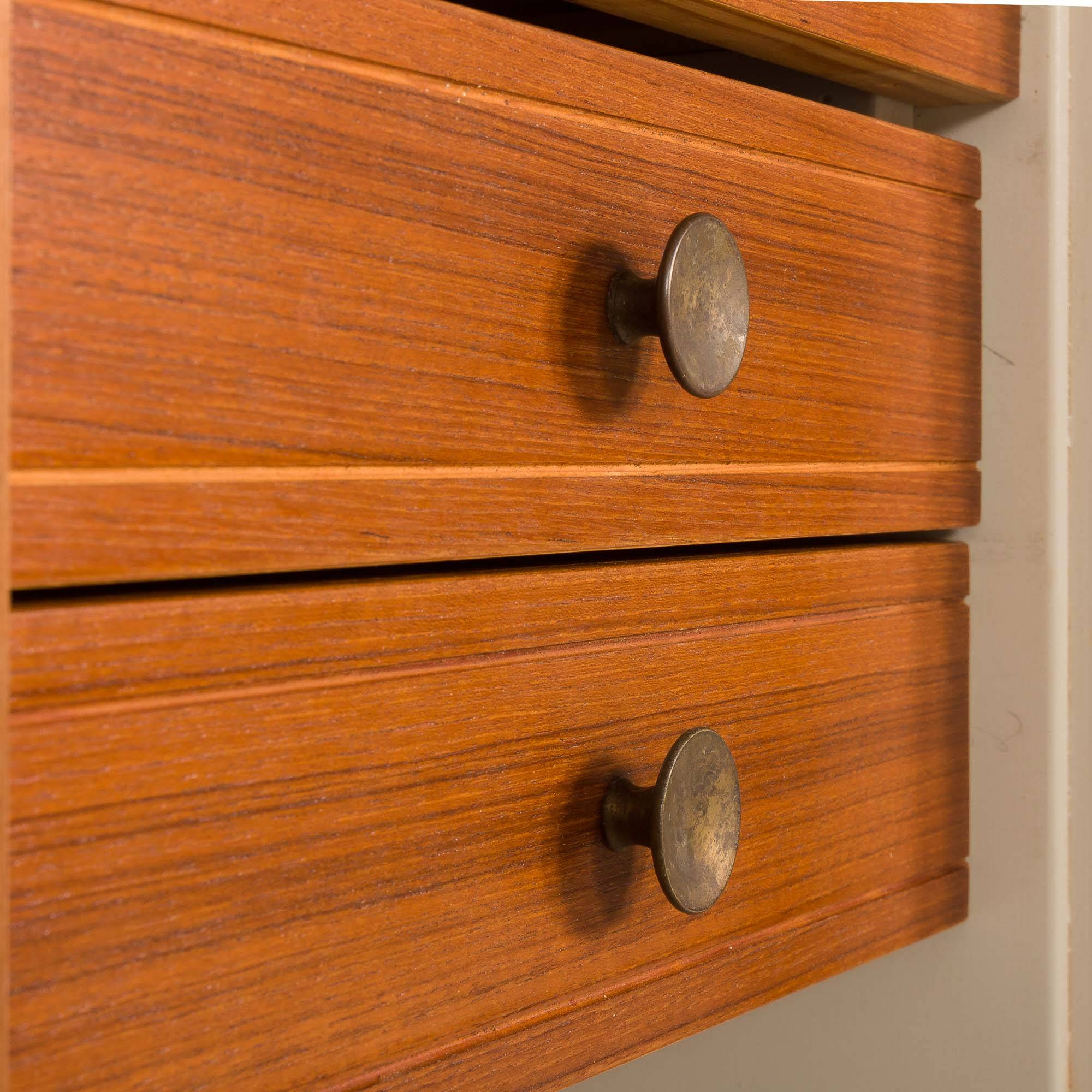 Omann Jun Extra large mid century teak wardrobe, Denmark, 1970s