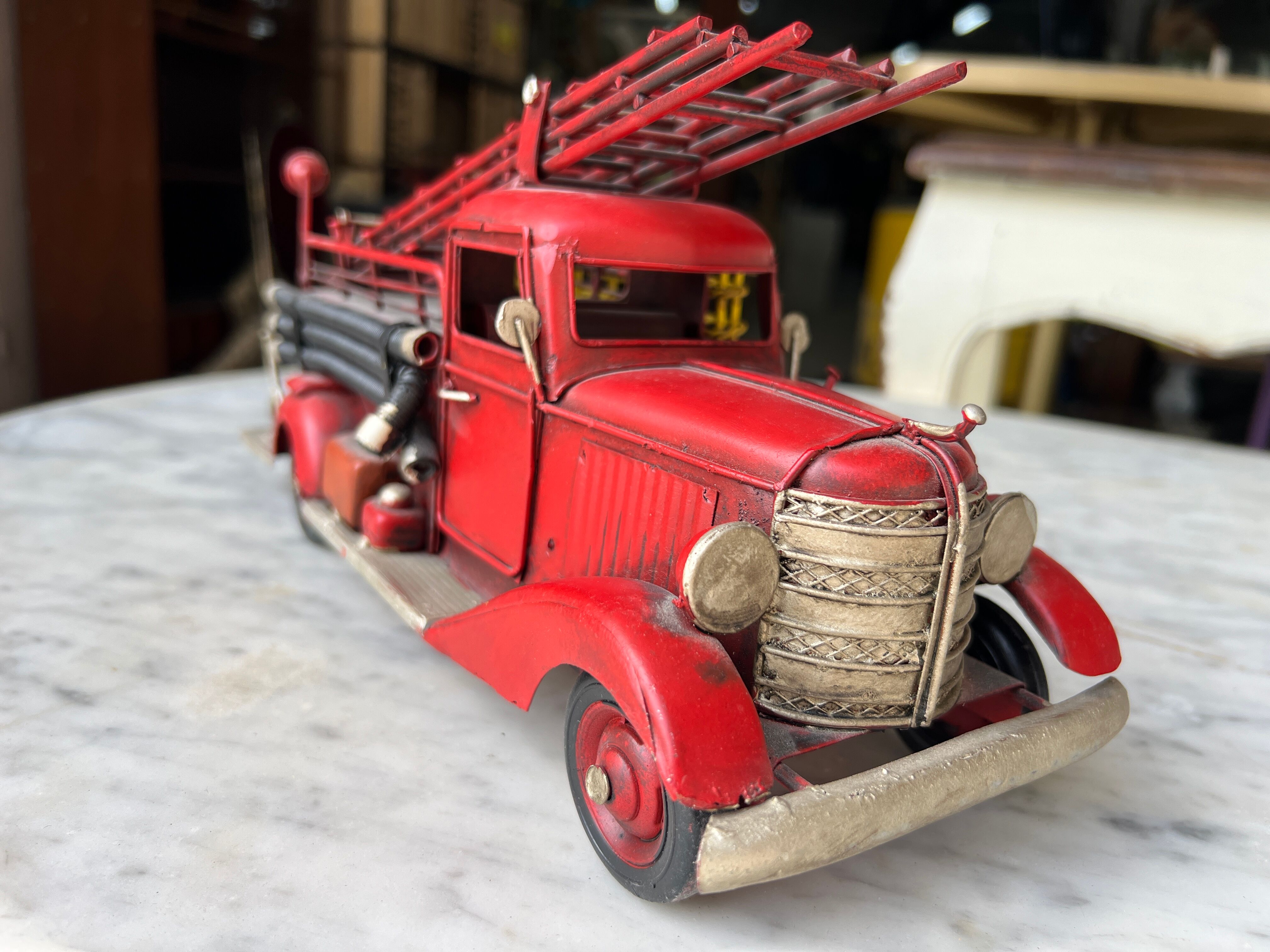 Vintage metal fire truck