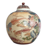 Censer ball vase (incense burner) or Japanese ginger pot in cracked porcelain