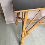 Table low recangulaire rattan, plastic coating, the 60 - rattan rectangular vintage table