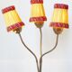 Lampadaire années 50 triple à flexible en laiton années 50 vintage rockabilly floor lamp