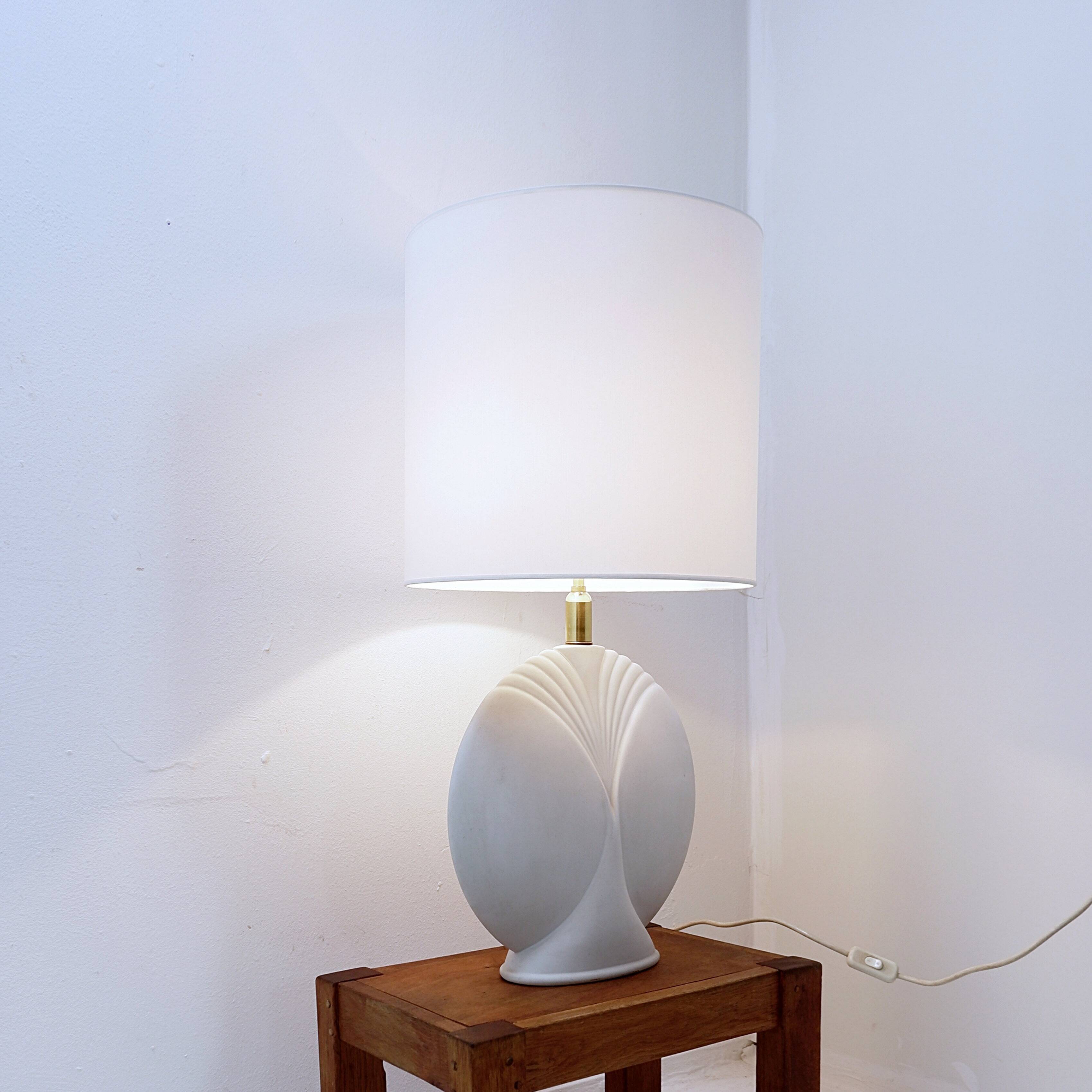 Large porcelain table lamp - 1980s