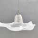 White Murano Glass Pendant Marked La Murrina, Italy, 1980s