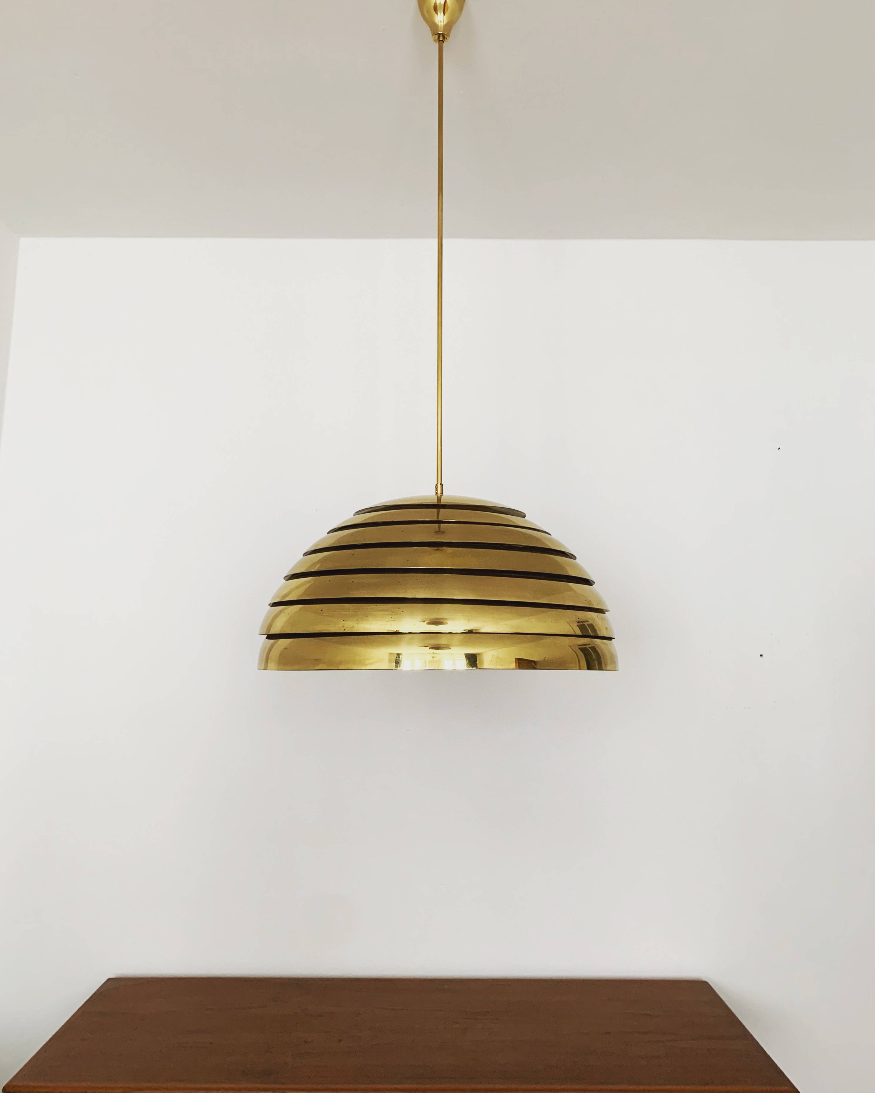Brass Dome Pendant Lamp by Vereinigte Werkstätten