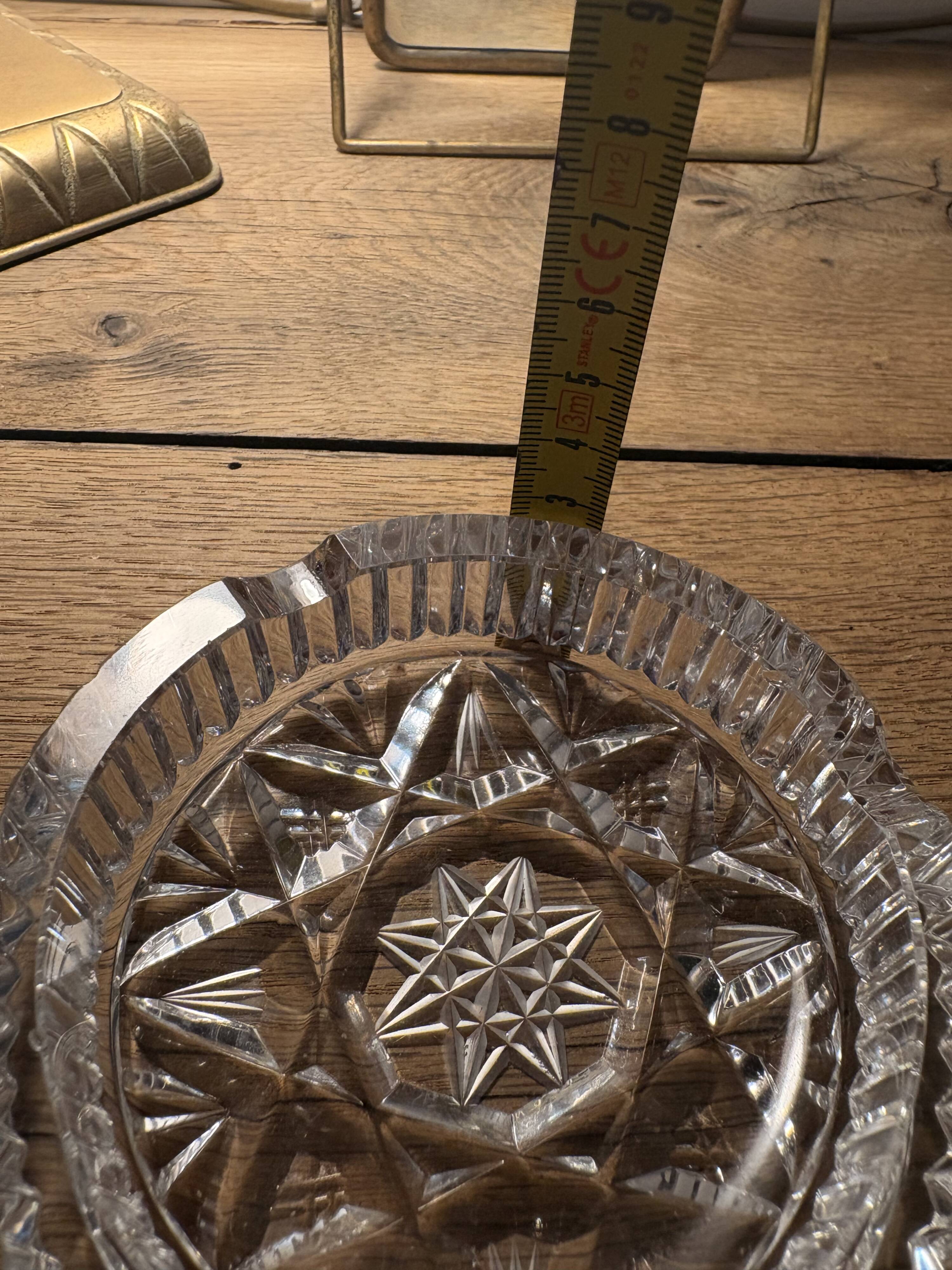 Cut crystal ashtray – in the style of Bohemian crystal