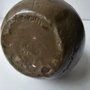 Artisanal vase in glazed stoneware signed Javotte