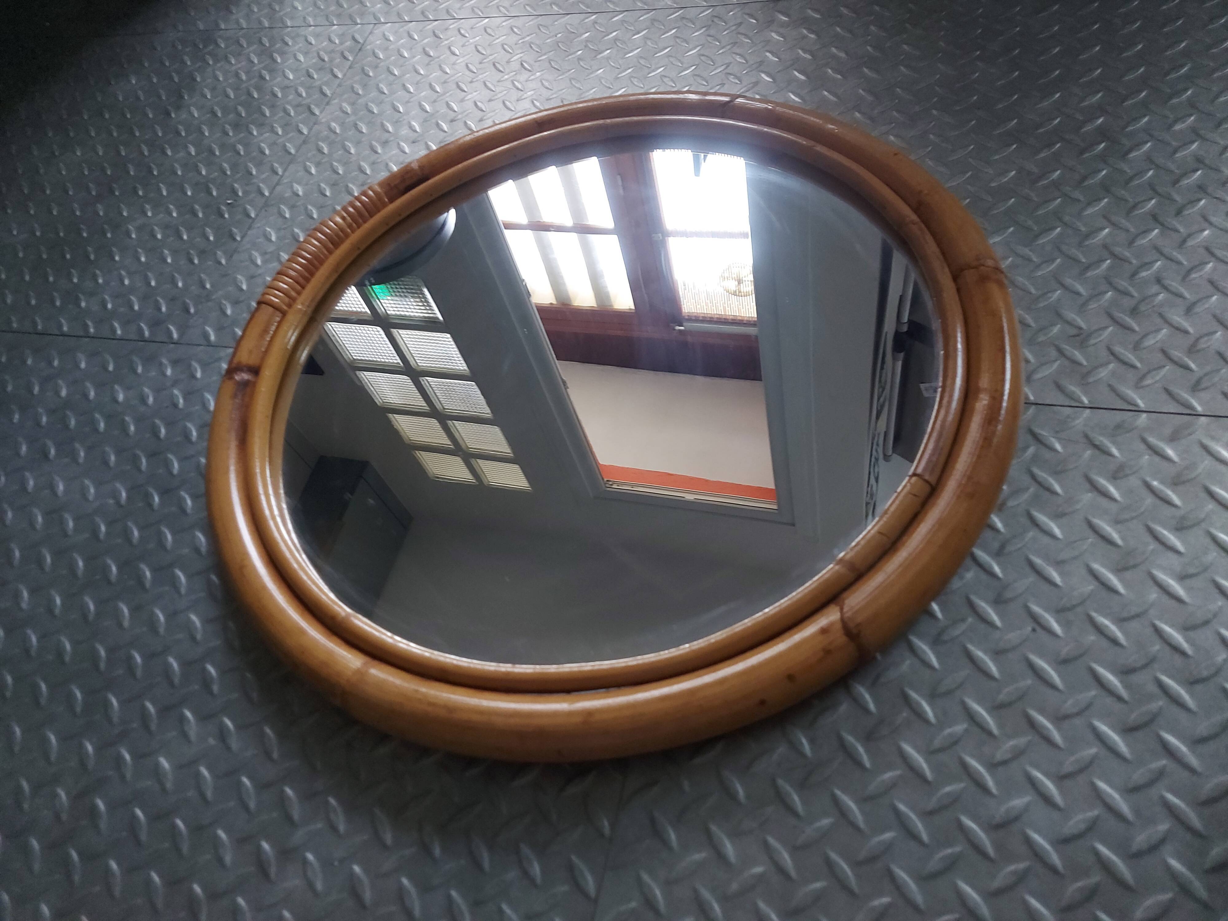 Miroir en bambou
