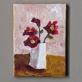 Acrylic on canvas small painting contemporary still life