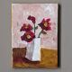 Acrylique sur toile, peinture contemporaine, nature morte au bouquet