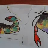 Fish dish MBFA Pornic 1960 vintage