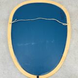 Scandinavian style wooden rim rearview mirror