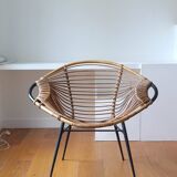 Fauteuil en rotin 1960