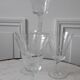 Set of 4 crystal wine glasses engraved 50-60s