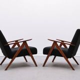 Mid-Century Easy Chair, Model B 310 Var, in Black Shield