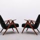 Mid-Century Easy Chair, Model B 310 Var, in Black Shield