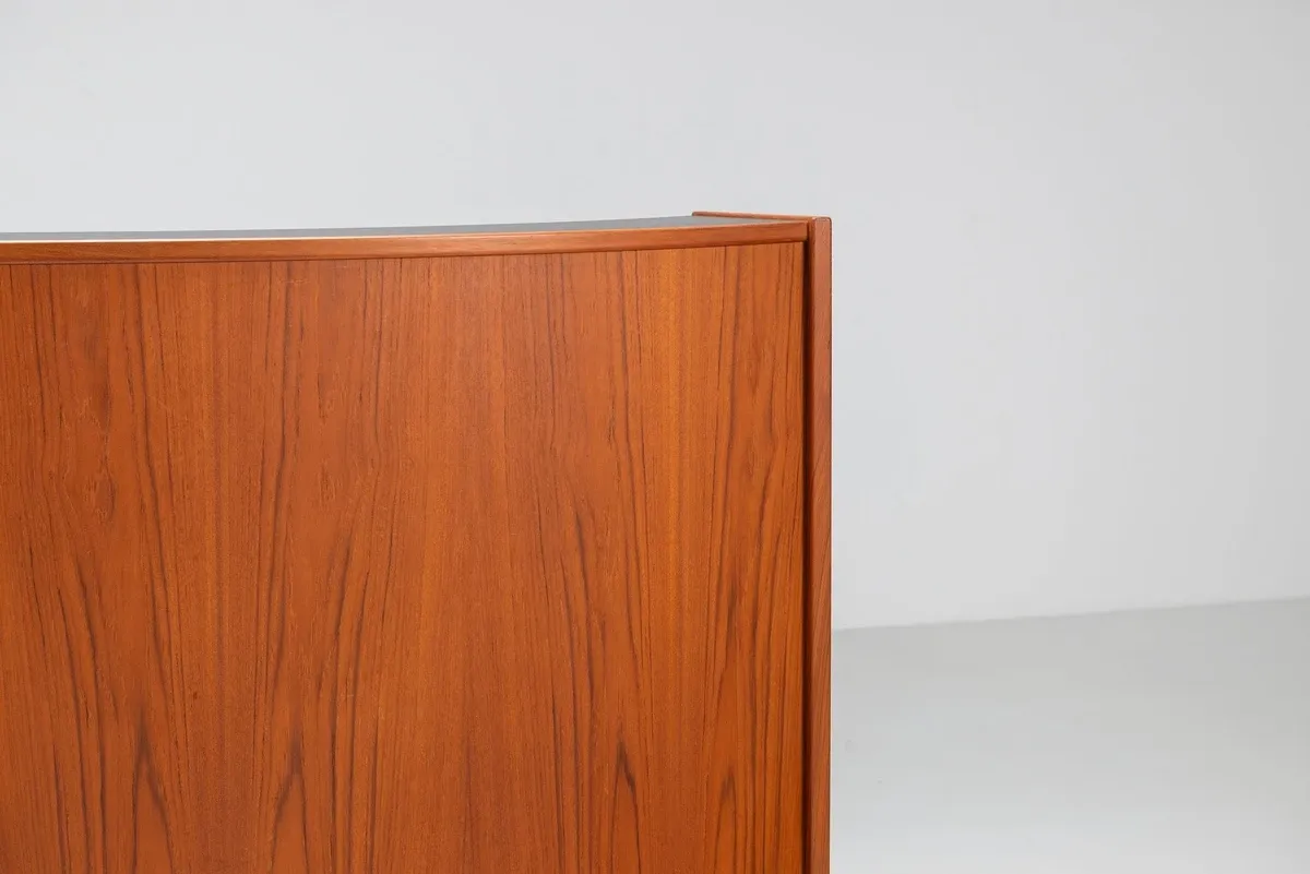 Erik Buch boomerang dry bar set in teak Dyrlund Denmark 1960