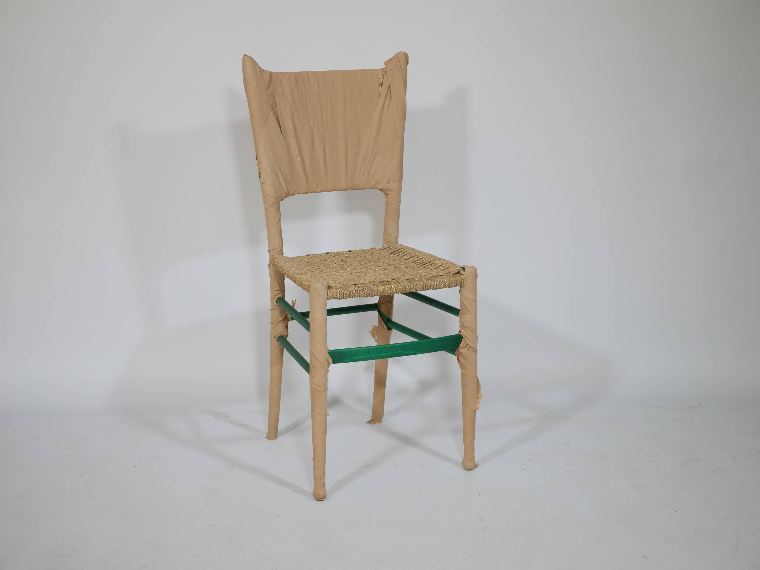 B&B Italy Wicker Chairs Table Colorful Mid-Century Design 60s 70s, Set of 5