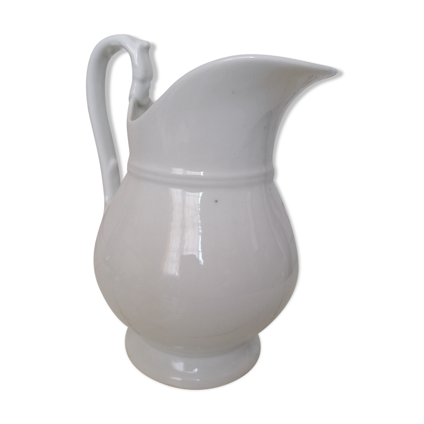 White porcelain pitcher
