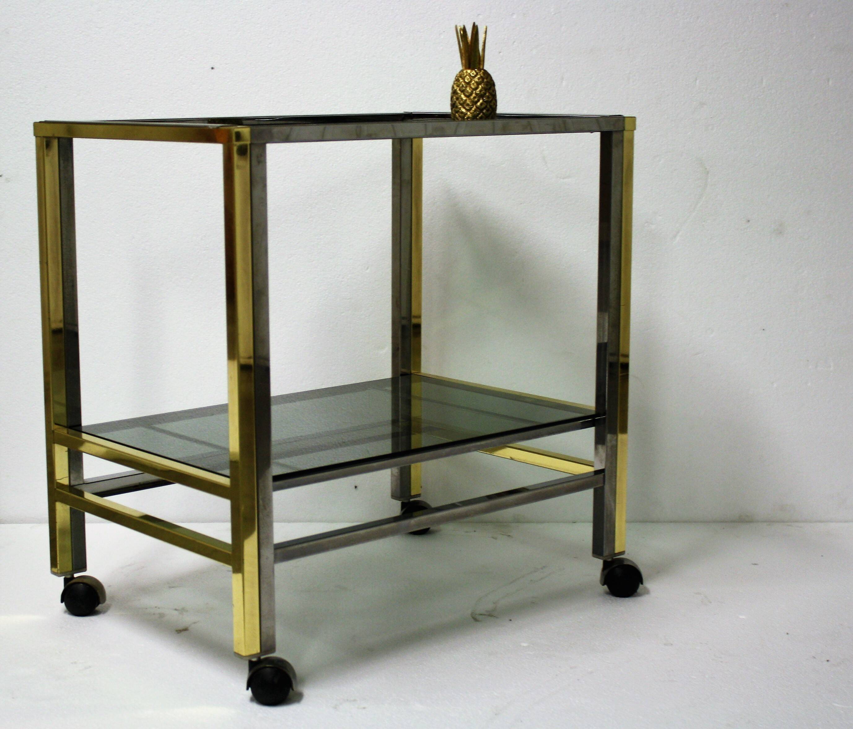 Vintage brass trolley, 1970s