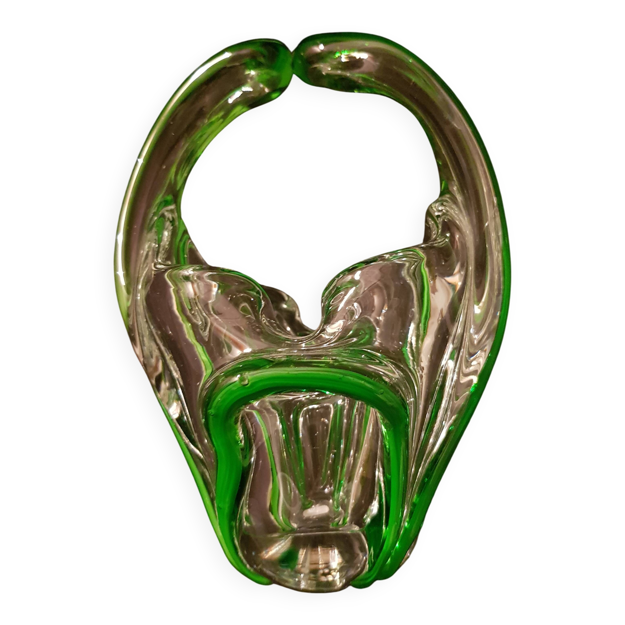 Crystal ashtray bowl in Murano style